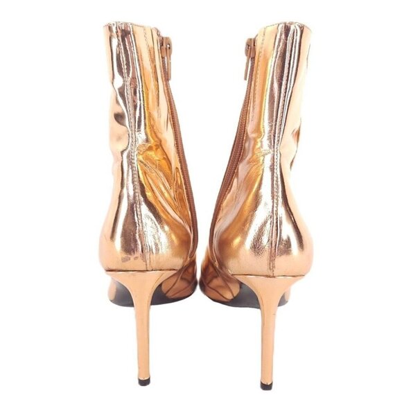 Haider Ackermann Metallic Leather Ankle Boots EU 40 US 9 A Copper Defect New - Picture 5 of 16
